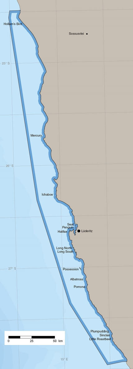 Map of island locations showing NIMPA
