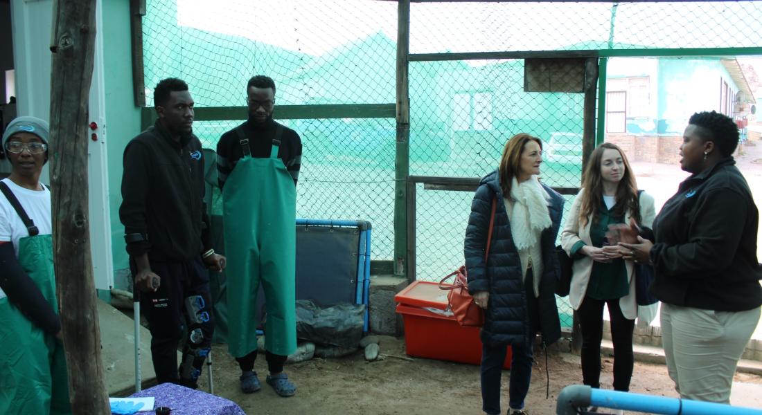 EU Ambassador to Namibia at NAMCOB/MFMR Rehabilitation center